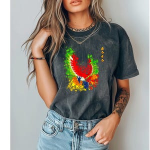 Legendary Fire/Flying Monster Shirt, Dark Fantasy Unisex Top, Comfort Colors, Cool Fantasy Clothing, Mythical Creature Apparel