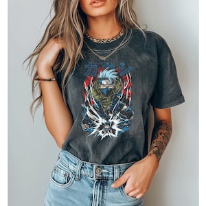 Copycat Ninja Shirt, Fantasy Unisex Top, Graphic Novel T-Shirt, Cool Anime Hero Apparel, Comfort Colors - Kakashi