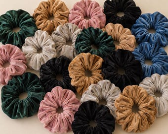 Large  Velvet Scrunchie: Handmade Soft Hair Tie