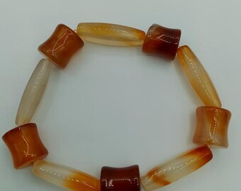 Agate Bracelet – Natural Gemstone Beaded Bracelet – Healing Crystal Jewelry