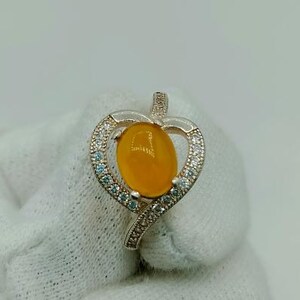 Beautiful Yellow Opal Ring for Women – Natural Gemstone Ring – Handmade Silver Jewelry Gift