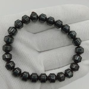 Hematite Bracelet – Natural Magnetic Stone Jewelry – Grounding & Healing Crystal