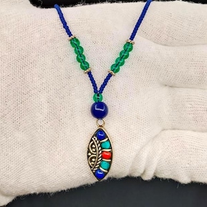 Natural Lapis Lazuli Pendant – Handmade Blue Gemstone Necklace for Women