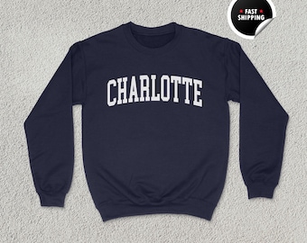 Charlotte Sweatshirt, Charlotte Shirt, North Carolina Geschenk, Charlotte Hoodie, Queen City Shirt, Charlotte Souvenir, USA Shirt