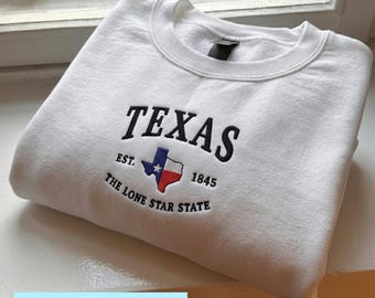Texas Sweatshirt, Lone Star State Rundhalspullover, Texas Hoodie, Texas T-Shirt