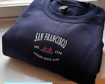 San Francisco Sweatshirt, California City Crewneck Pullover, San Francisco Hoodie, San Francisco T-Shirt