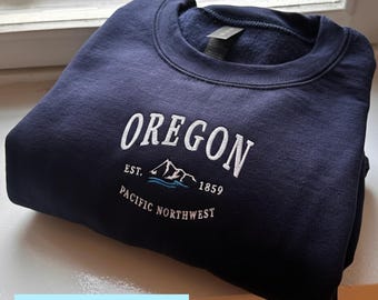 Sudadera de Oregón, jersey de cuello redondo del Pacífico Noroeste, sudadera con capucha de Oregón, camiseta de Oregón