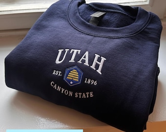Utah Sweatshirt, Mountain State Crewneck Pullover, Utah Hoodie, Utah T-Shirt