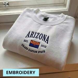 Arizona Flag Sweatshirt, Arizona Shirt, Arizona Gift, Arizona Hoodie, Arizona Souvenir, Unisex Sweatshirt, USA State Sweatshirt image 2