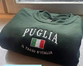 Puglia Sweatshirt, Puglia Shirt, Italy Gift, Puglia Hoodie, Italian Shirt, Puglia Souvenir, Unisex Sweatshirt