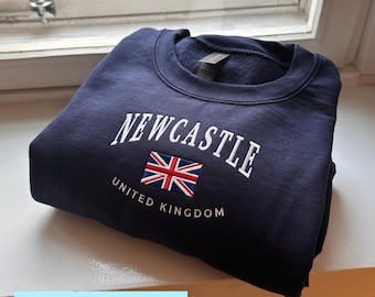 Newcastle Sweatshirt, Newcastle Embroidery, England Gift, England Shirt, Newcastle Shirt, Soft and Comfortable Shirt, Hoodie, T-shirt, UK