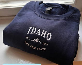 Idaho Sweatshirt, Mountain State Crewneck Pullover, Idaho Hoodie, Idaho T-Shirt