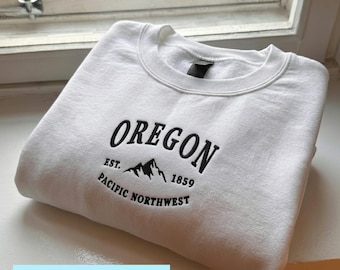 Sudadera con capucha de Oregón, cuello redondo del Pacífico Noroeste, sudadera con capucha de Oregón, camiseta de Oregón