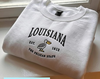Louisiana Sweatshirt, Southern State Crewneck Pullover, Louisiana Hoodie, Louisiana T-Shirt
