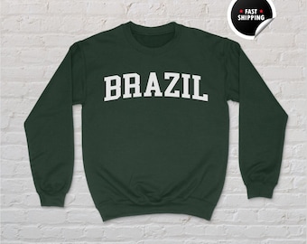 Sudadera de Brasil, camiseta de Brasil, regalo de Sudamérica, sudadera con capucha de Brasil, camiseta de Brasil, recuerdo de Brasil, sudadera unisex, Brasil, sudadera de Brasil