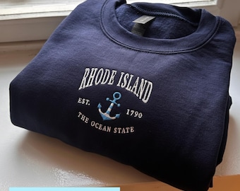 Rhode Island Sweatshirt, New England Crewneck Pullover, Rhode Island Hoodie, Rhode Island T-Shirt