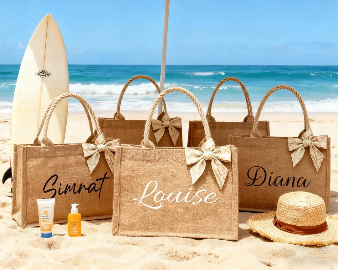 Jute Sticker Customized Personalized UV Sticker Jute Tote Bag. Suitable for ...
