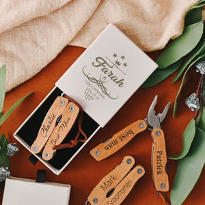 Engraved Personalised Multi Tool 10 in 1 - Custom Father's Day Gift for Dad, Grandad, Him - Handy DIY Tool -  Groomsman Gifts