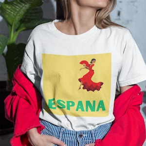 España T-Shirt • Spanish Flag Graphic Tee • Unisex Ring-Spun Cotton Shirt • Spain Travel Souvenir • Spanish Culture Apparel