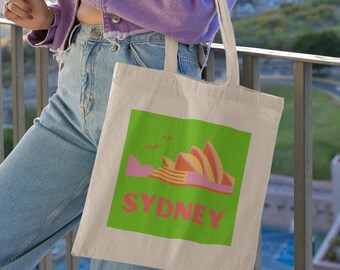Sydney Opera House Cotton Canvas Tote Bag, Eco-Friendly