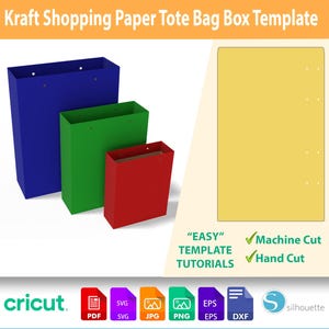 Paper Bag Template | Paper Gift Bag Designs - SVG - DXF - PDF File