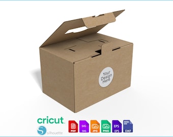 Box with Lid Template, Lidded Box SVG, Paper Gift Box, DXF, PDF