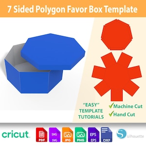 多角形の爆発ギフトボックス | 3D DIY ボックステンプレート SVG & PDF