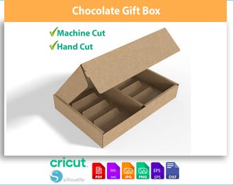Elegant Chocolate Gift Box Template: Cricut SVG, PDF