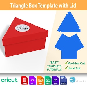 Dreieck Top Box Vorlage | Einzigartige Klappdeckel Geschenkbox SVG PDF