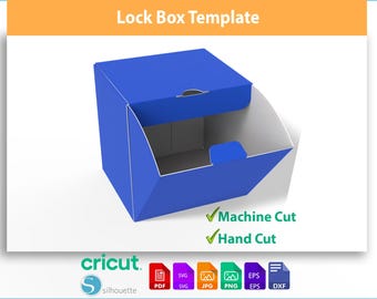 Flip Top Lock Box Template | Toy Gift Packaging | Instant Download