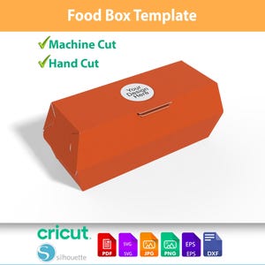 Lebensmittel-Box-Vorlage - Sandwich Verpackung SVG | Box zum Mitnehmen