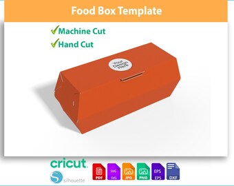 Food Box Template - Sandwich Packaging SVG | Takeaway Box Template
