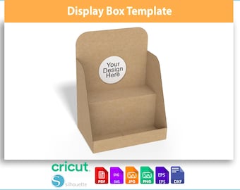 Display Stand Box | 2-Tiered Product Display Box | SVG Cut File | Craft & Treat Display