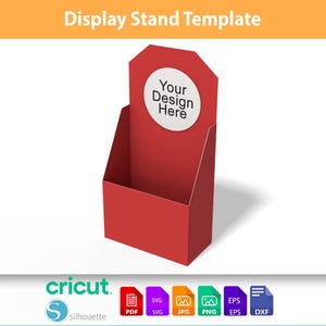 Plantilla SVG de caja de presentación - Exhibición de productos - Diseño de exhibición DIY para pequeñas empresas - Descarga digital