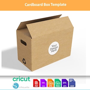 Karton Box Vorlage - Druckbares Geschenk, Versandschachteln, Versandschachtel, SVG-DXF für Cricut & Silhouette