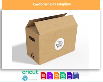 Cardboard Box Template – Printable Gift, Shipping Boxes, Mailing Box, SVG-DXF for Cricut & Silhouette
