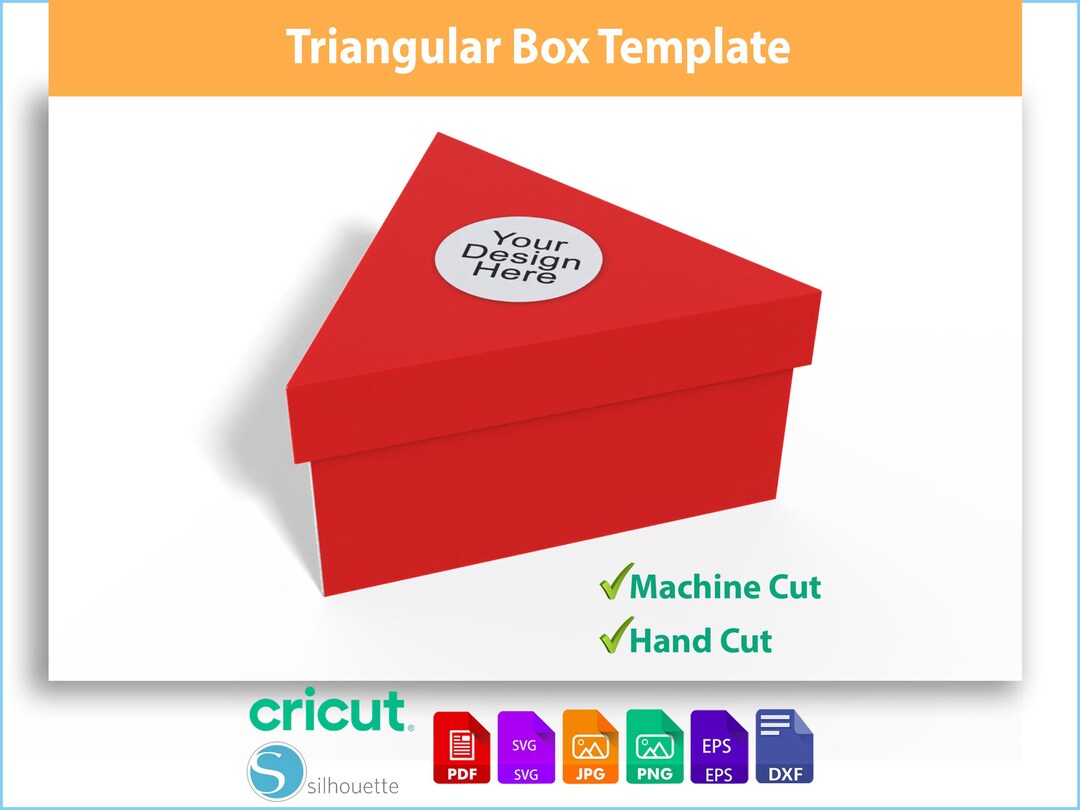 Triangle Gift Box Template - Gift Box Template With Lid | Digital ...
