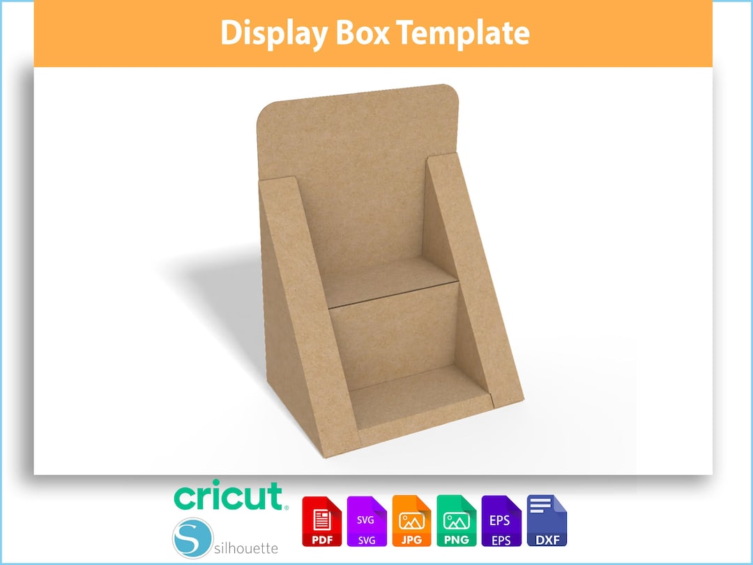 Counter Display Box Template - Tiered Display Stand - DIY Cardboard ...