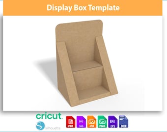 Counter Display Box Template - Tiered Display Stand - DIY Cardboard Shelf for Cricut - Digital Download
