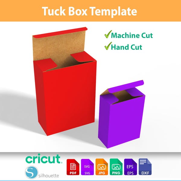 Plantilla de caja de regalo imprimible - Diseño de empaque (SVG DXF)