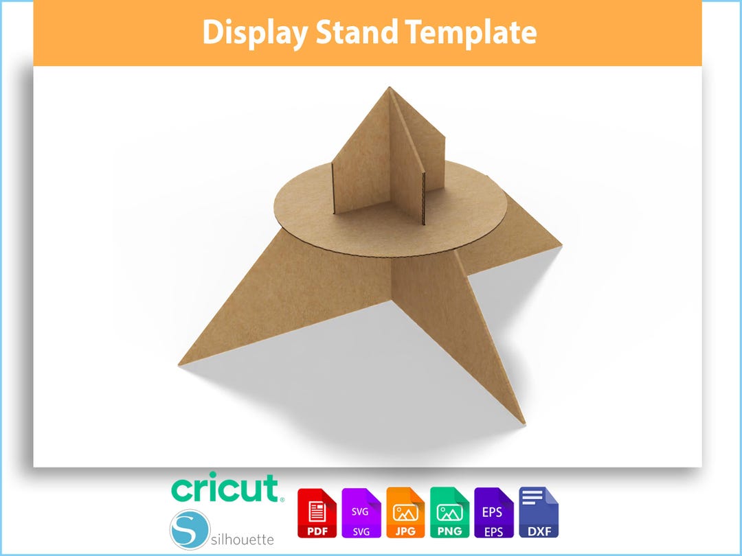 Display Stand Template - Product Display Box - DIY Cardboard Display ...