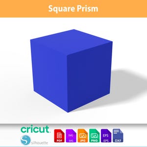 Modèle 3D de prisme carré : créations géométriques en papier à faire soi-même (téléchargement PDF)