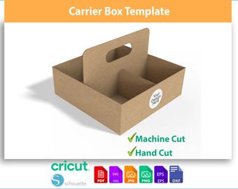 4 Pack Carrier Box Template | DIY Holder Template for Cricut & Silhouette