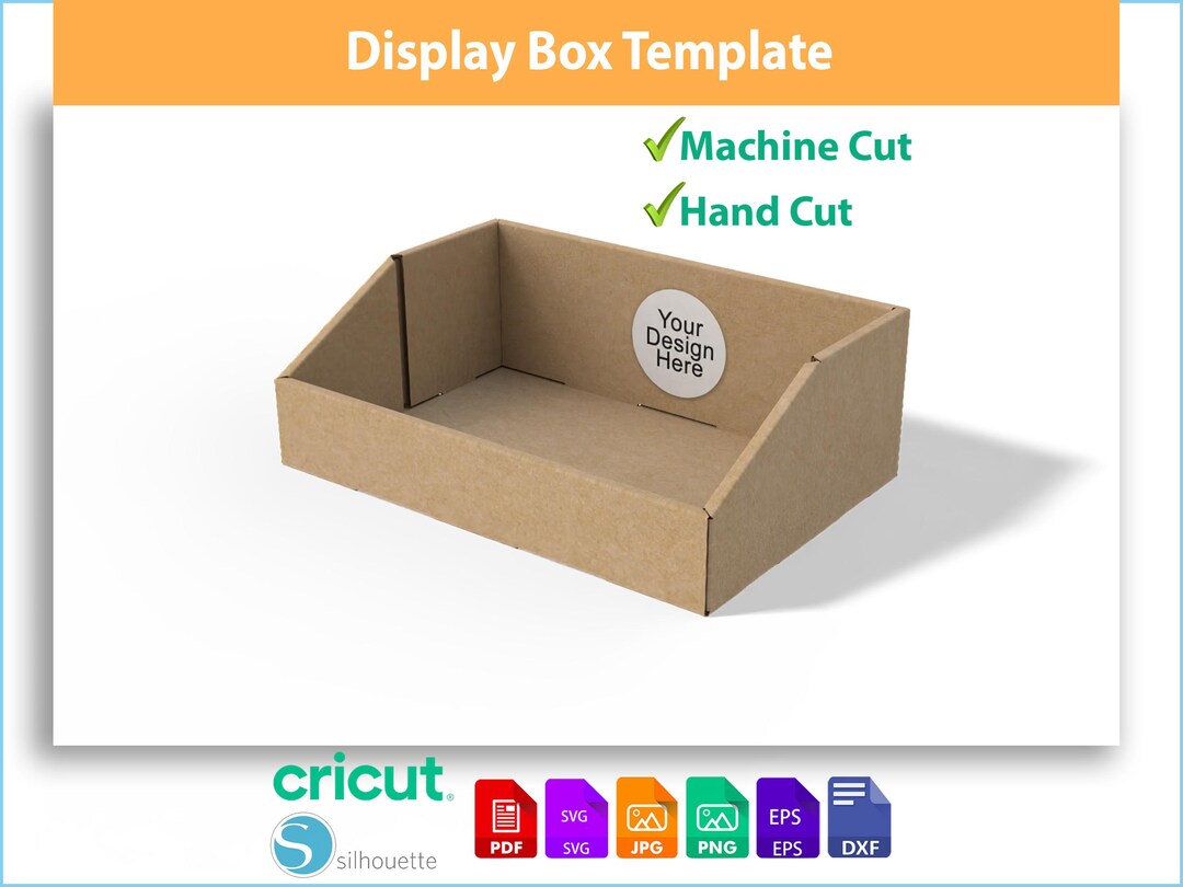 Display Box Template for Countertop | Retail Stand Display SVG PDF ...