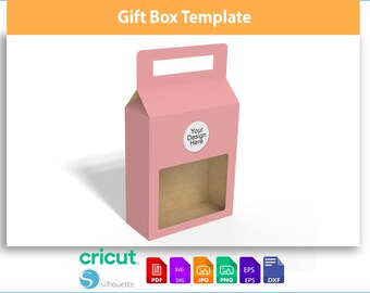 Gift Box Template with Window - Product Display Box Template