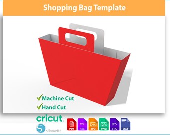 Paper Bag Template | Gift, Favor & Shopping Bag SVG PDF