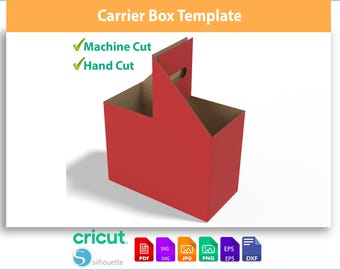 Blumen und Getränke Träger Box Vorlage - DIY Kaffeetassenhalter für Geschenkkorb - Cricut & Silhouette | Digitaler Download