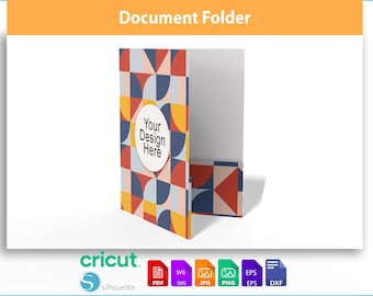 Document Folder Template - Pocket Folder Template | Printable Organizer