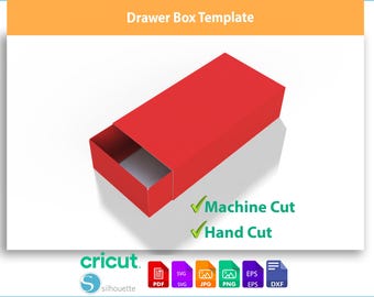 Drawer Box Template: SVG DXF Printable (Digital Download)