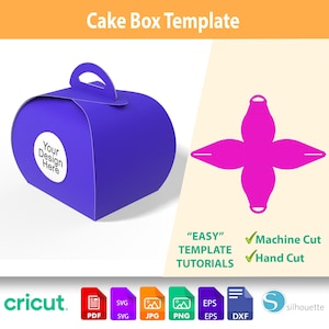 Kuchen Box Vorlage | DIY Tortenschachtel SVG | Bäckerei Verpackungsdatei